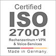 Siegel: ISO 27001 Zertifizierung